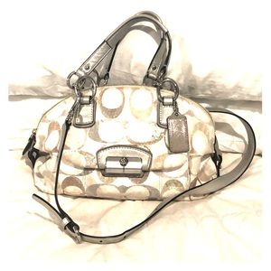 Kristin Signature Dome Sequin Satchel Shoulder Bag